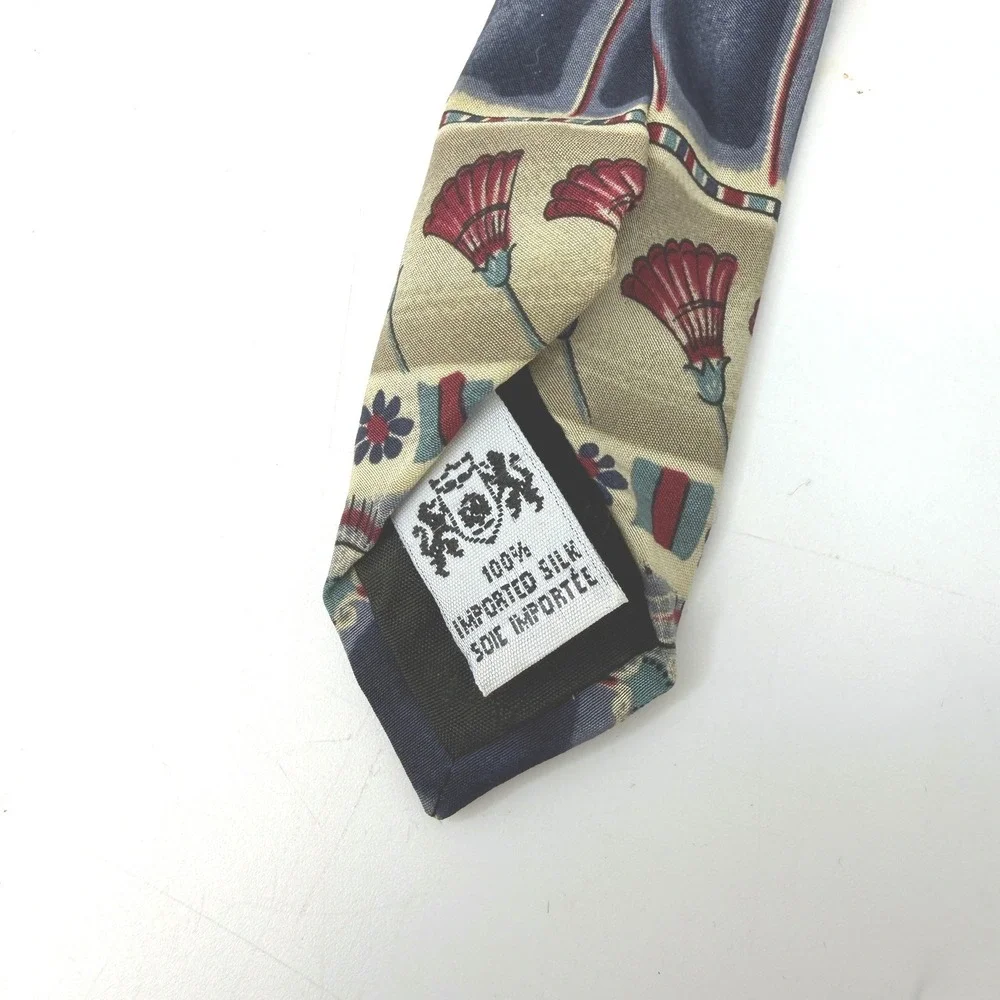 Vintage Metropolitan Museum of Art Silk Tie Mens OS Egyptian Art Deco Maximalist